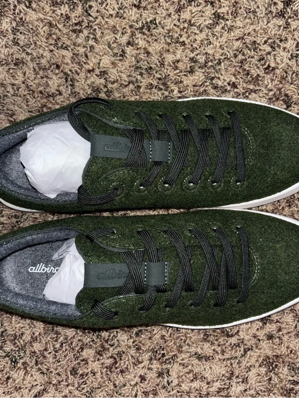 Allbirds Wool Cruiser Mens Size 13 Forest Green Running Walking Shoes Sneakers